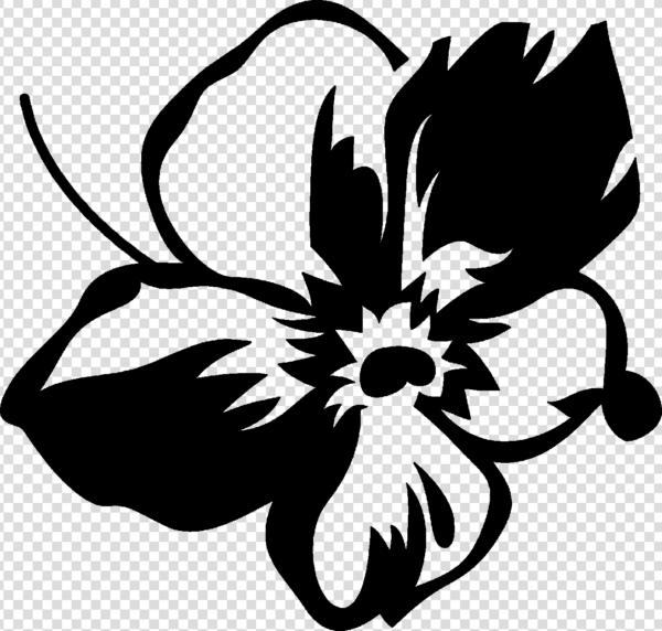 Simple black Flower Design