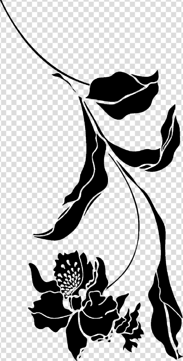 Flower Png Black And White