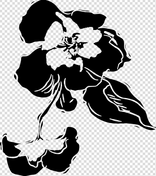 Black flower vector png