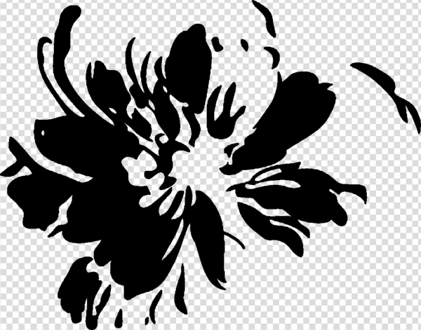 Black flower png
