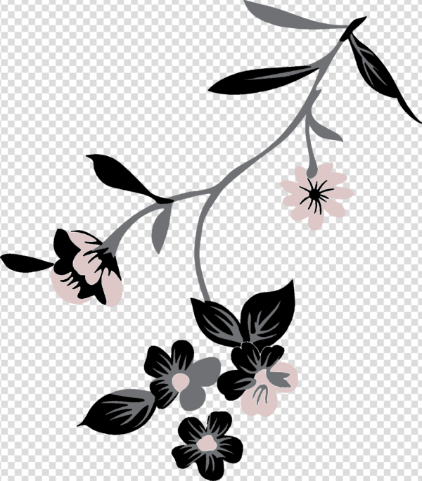 Flower Black And White PNG Images
