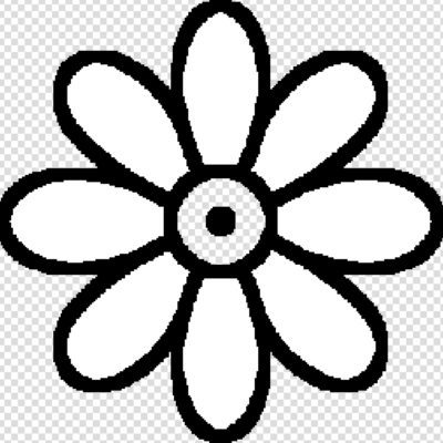 flowers black and white png