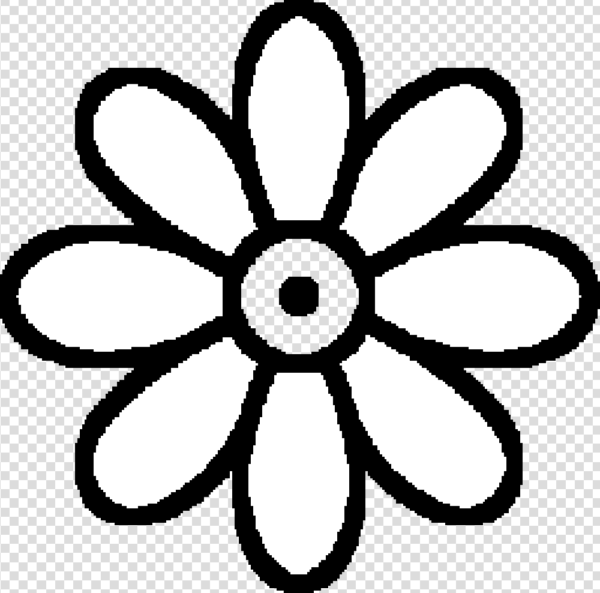 flowers black and white png