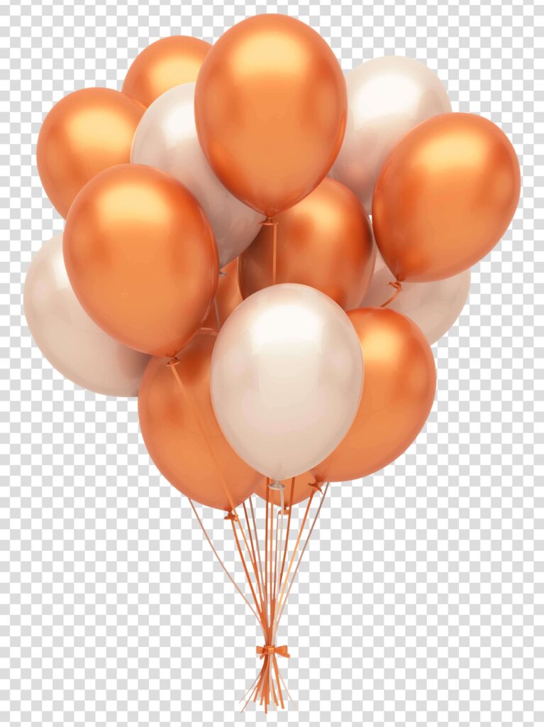 Gold and silver balloons