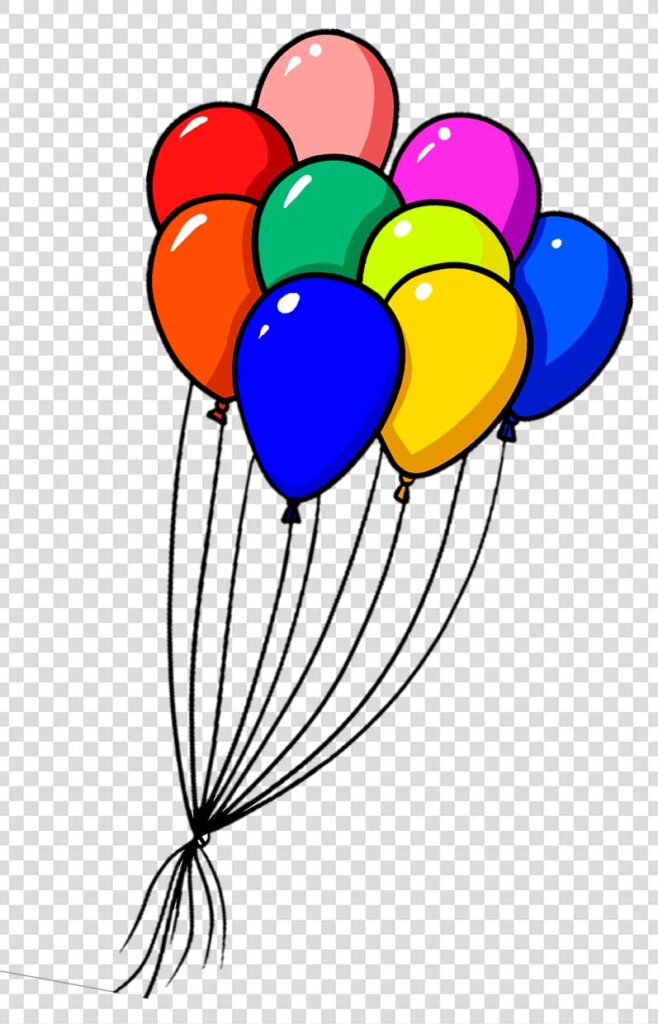 Colorful Vector balloon png