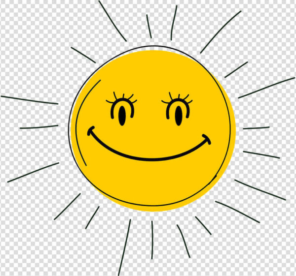 happy sun emoji yellow