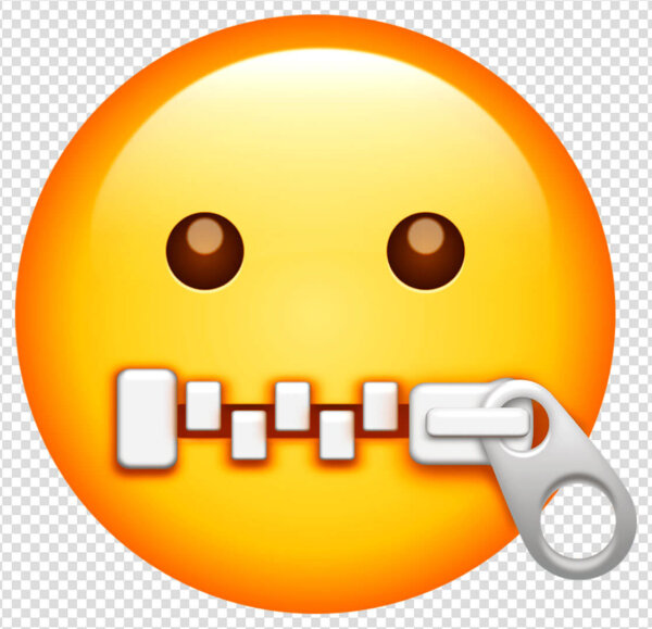Zip Mouth Emoji