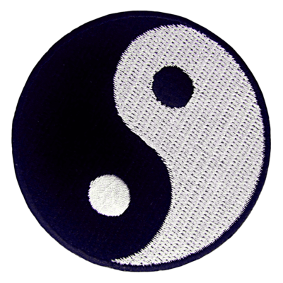 Chinese Taoism Symbol black and white