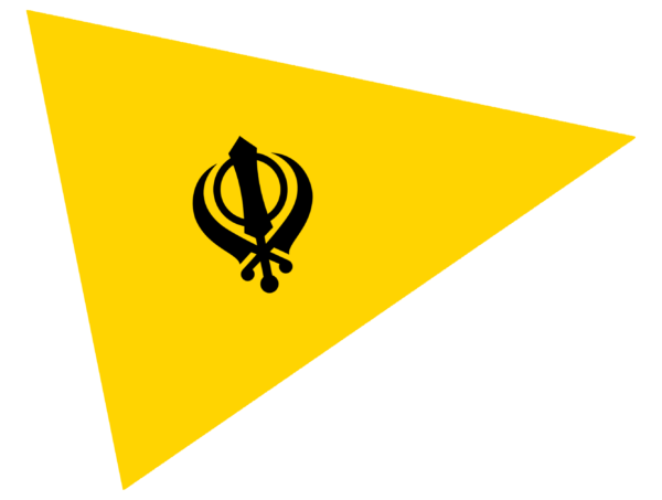 Khanda on flag Real Nishan Sahib