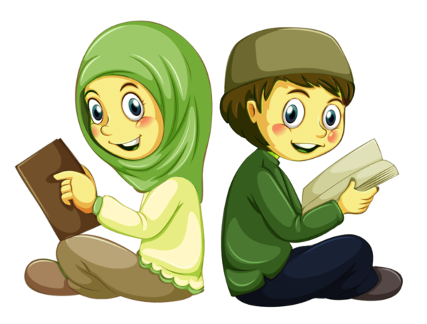 Muslim Islam Quran Boy Muslim Students boy and girl illustra