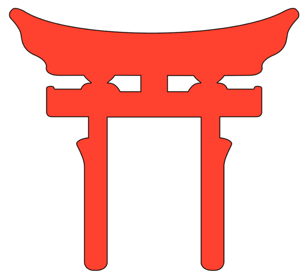 Shinto torii vermillion