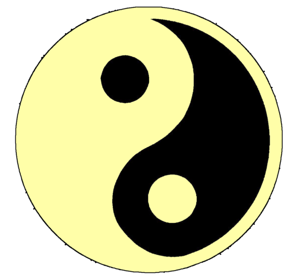 Taoism Ying and Yang Sun Moon Black and green