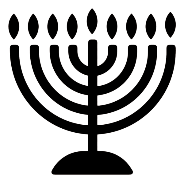 menorah hanukkah judaism symbol green thumb