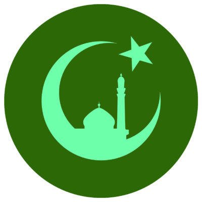 muslim flag mosque art green white