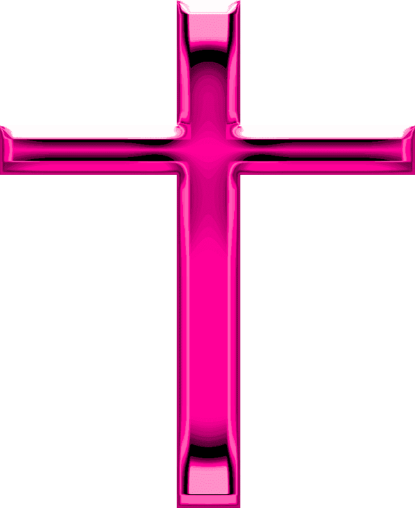 pink glass cristian cross