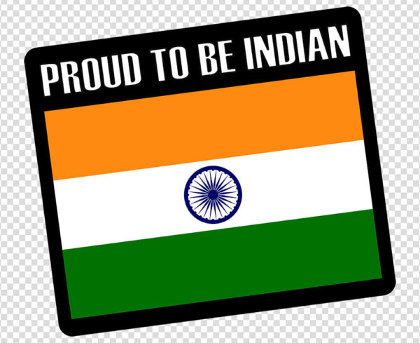 proud to be indian emoji with indian flag