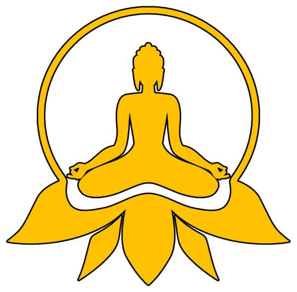 yoga symbol buddhism lotus position meditating buddha silhouette
