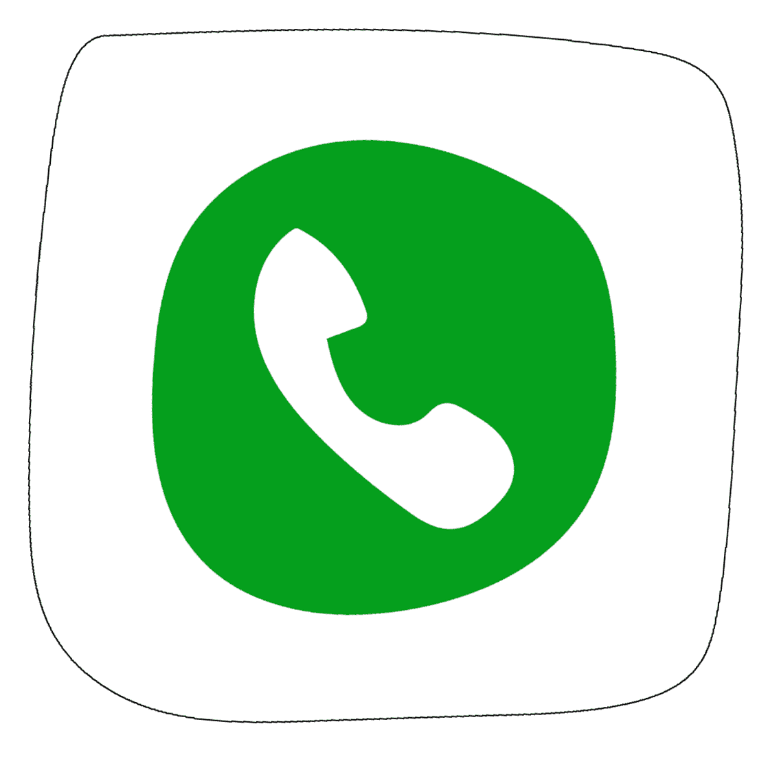 Green WhatsApp button with phone and bubble chat icon. Isolated vector  Stock Vector | Adobe Stock