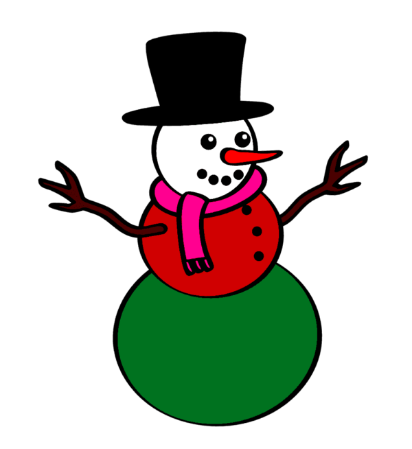 Christmas snowman clipart