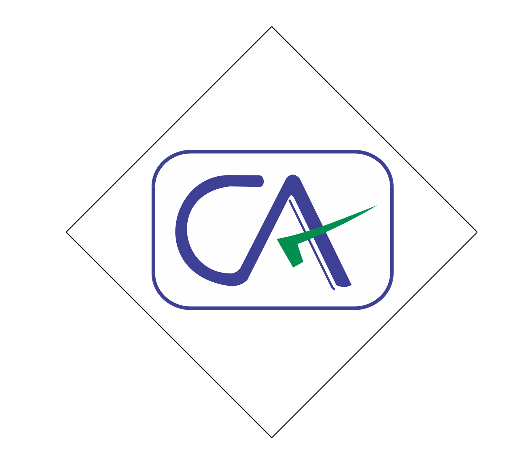Ca logo design isolated on white background Vector Image