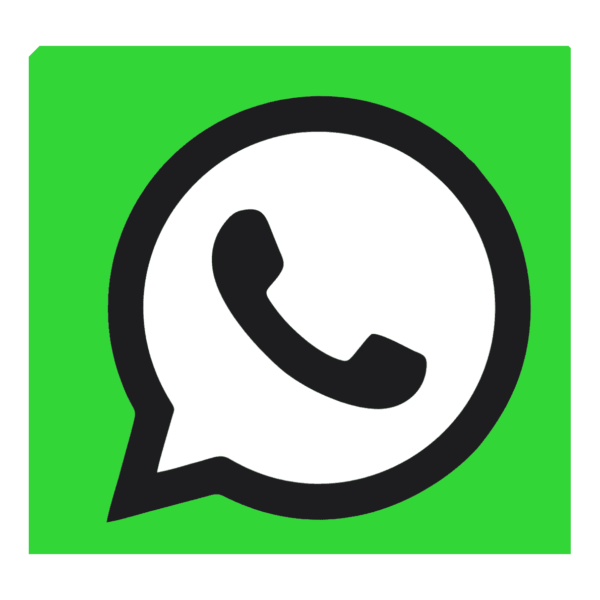 WhatsApp logo PNG black icon 1024x1024