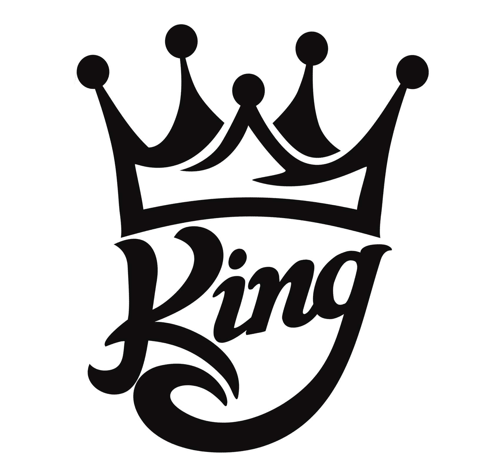 Premium Vector | King crown black design logo handmade silhouette model  colection