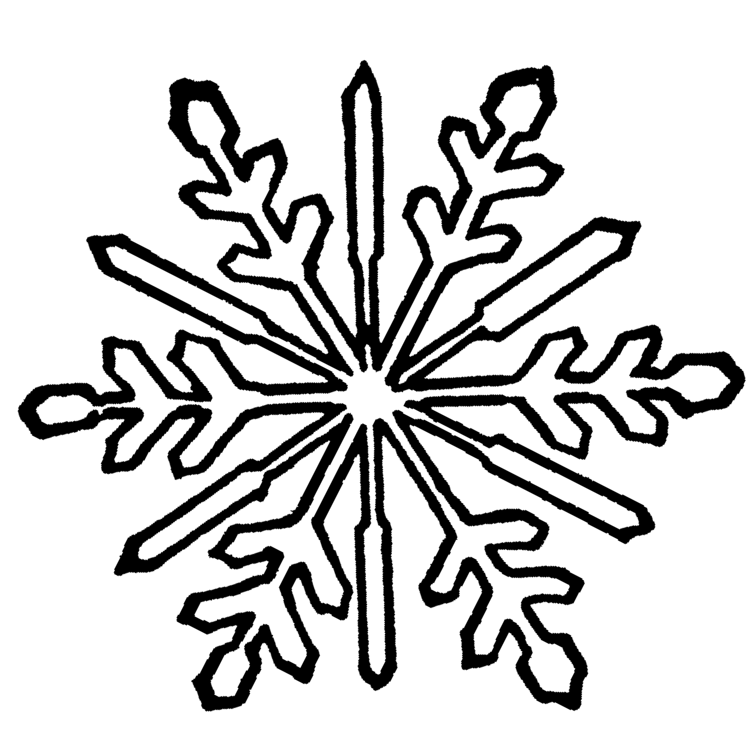 Black White snowflake clipart - PNGBUY