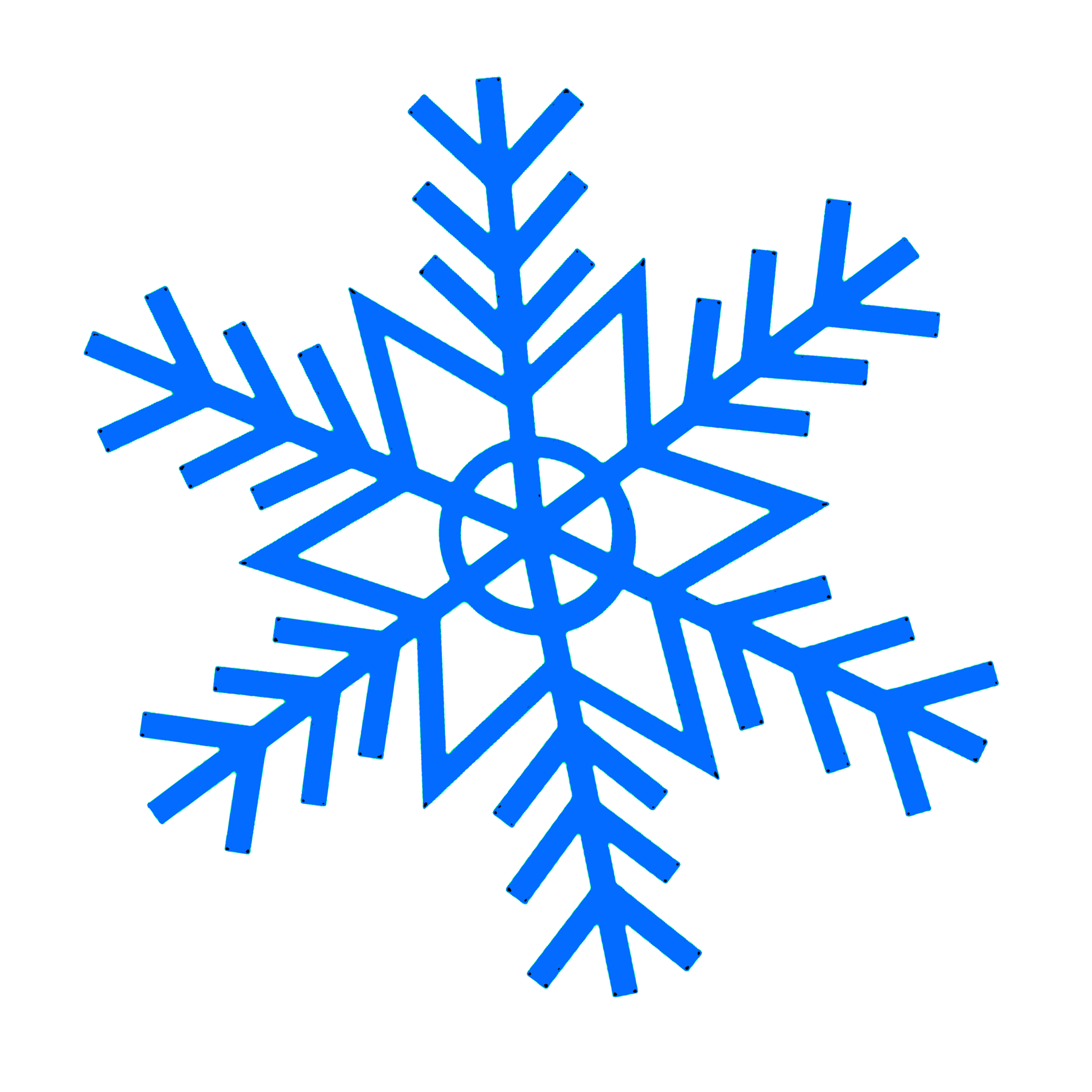 Blue Snowflake Clipart png (17)