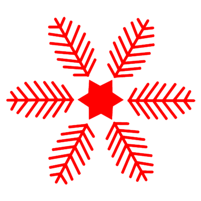 Red Snowflake png
