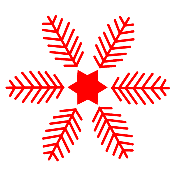 Red Snowflake png