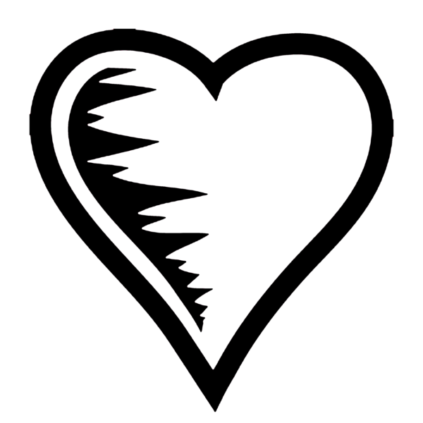heart clipart black and white (1)