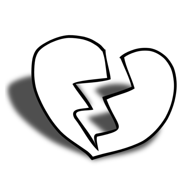heart clipart black and white (4)