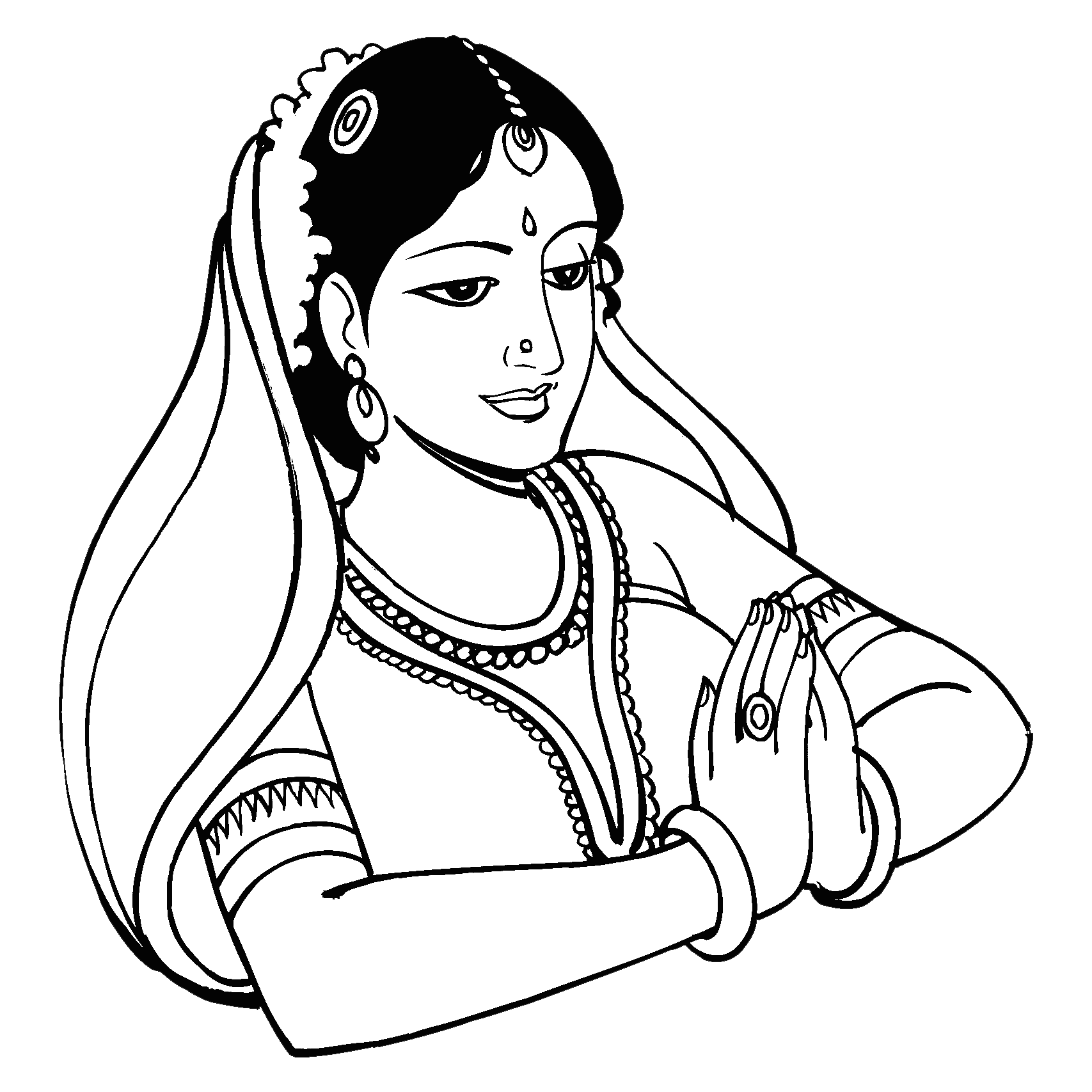 Hindu wedding clipart black and white - PNGBUY