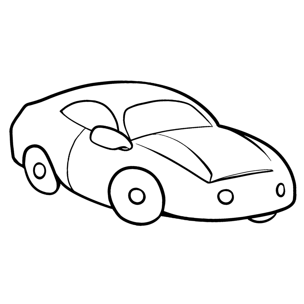 Illustration of a car on Craiyon