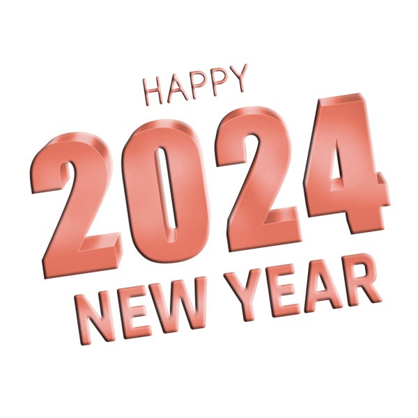2024 Happy New Year PNG