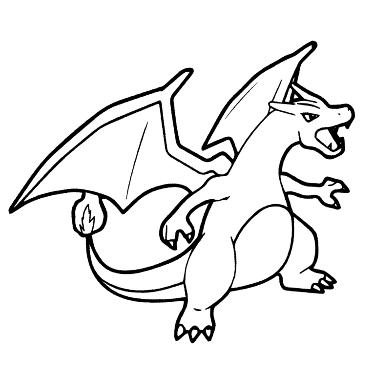 charizard color page,charizard pokemon coloring pages - PNGBUY