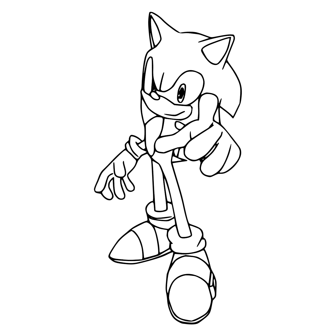 sonic coloring page1